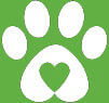 Green Meadow Dog Day Care Dog Paw Footer Logo Image